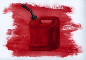 Gas Can - Original Watercolor by Paul Keysar